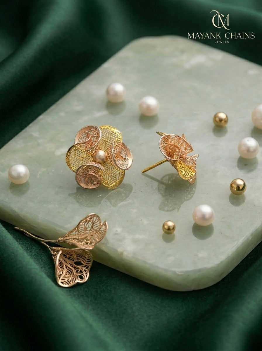 Gold Turkish Earrings 18K