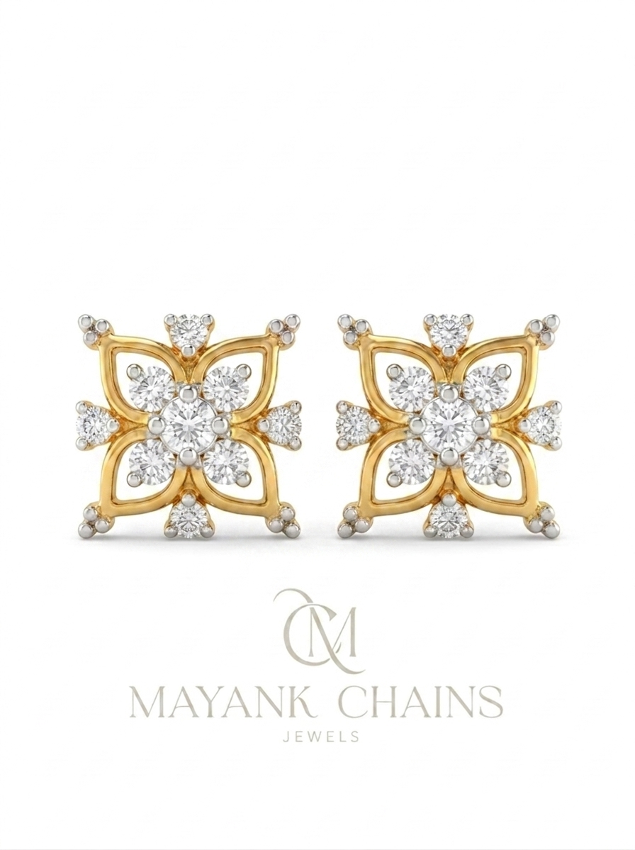 Diamond Earrings 14K585 Gold