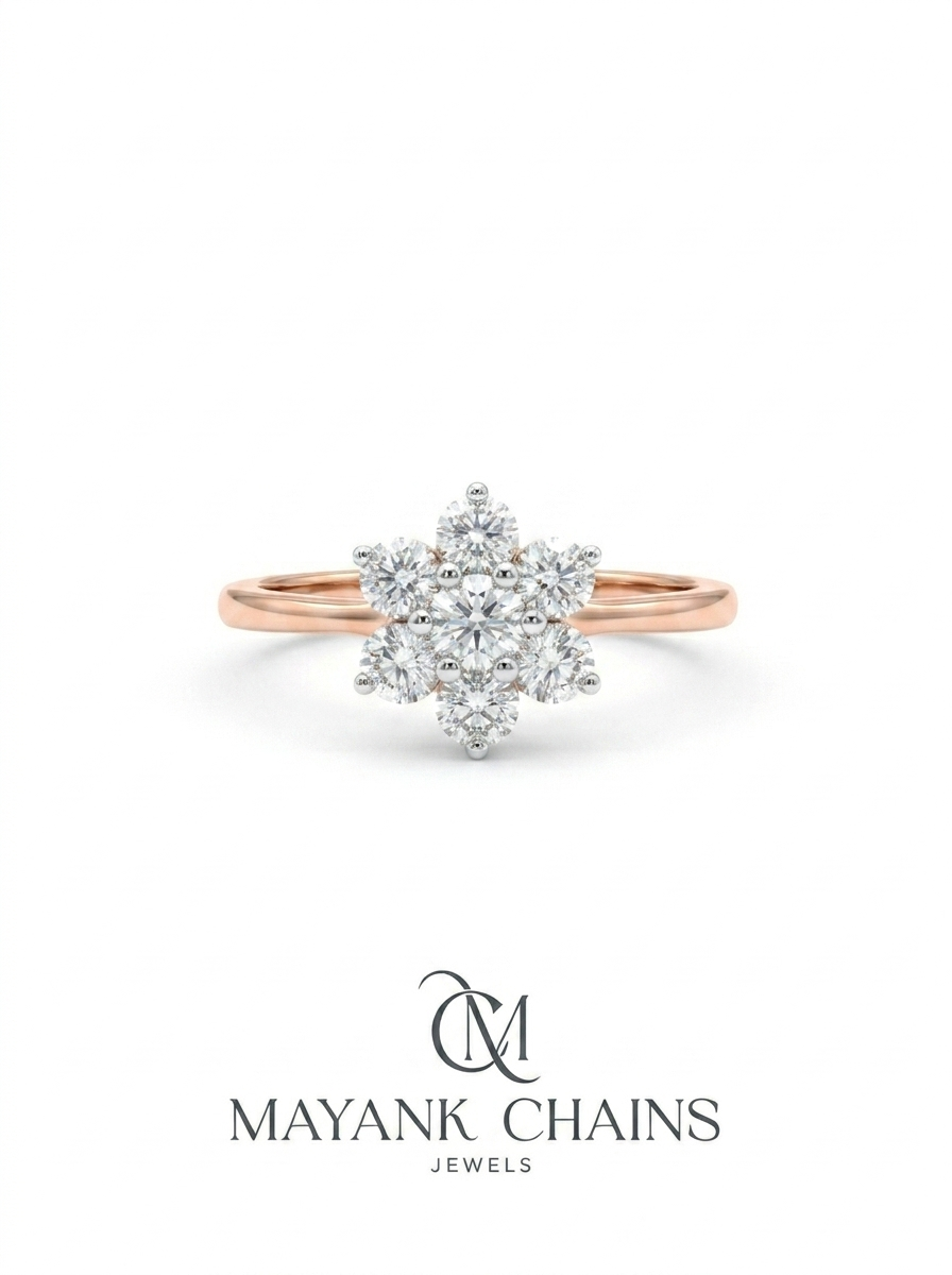 Rodegold Diamond Ring 14K585