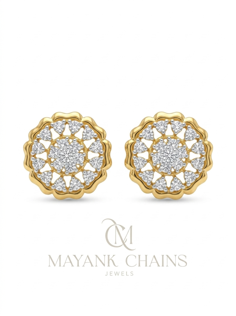 Diamond Earrings 14K585 Gold