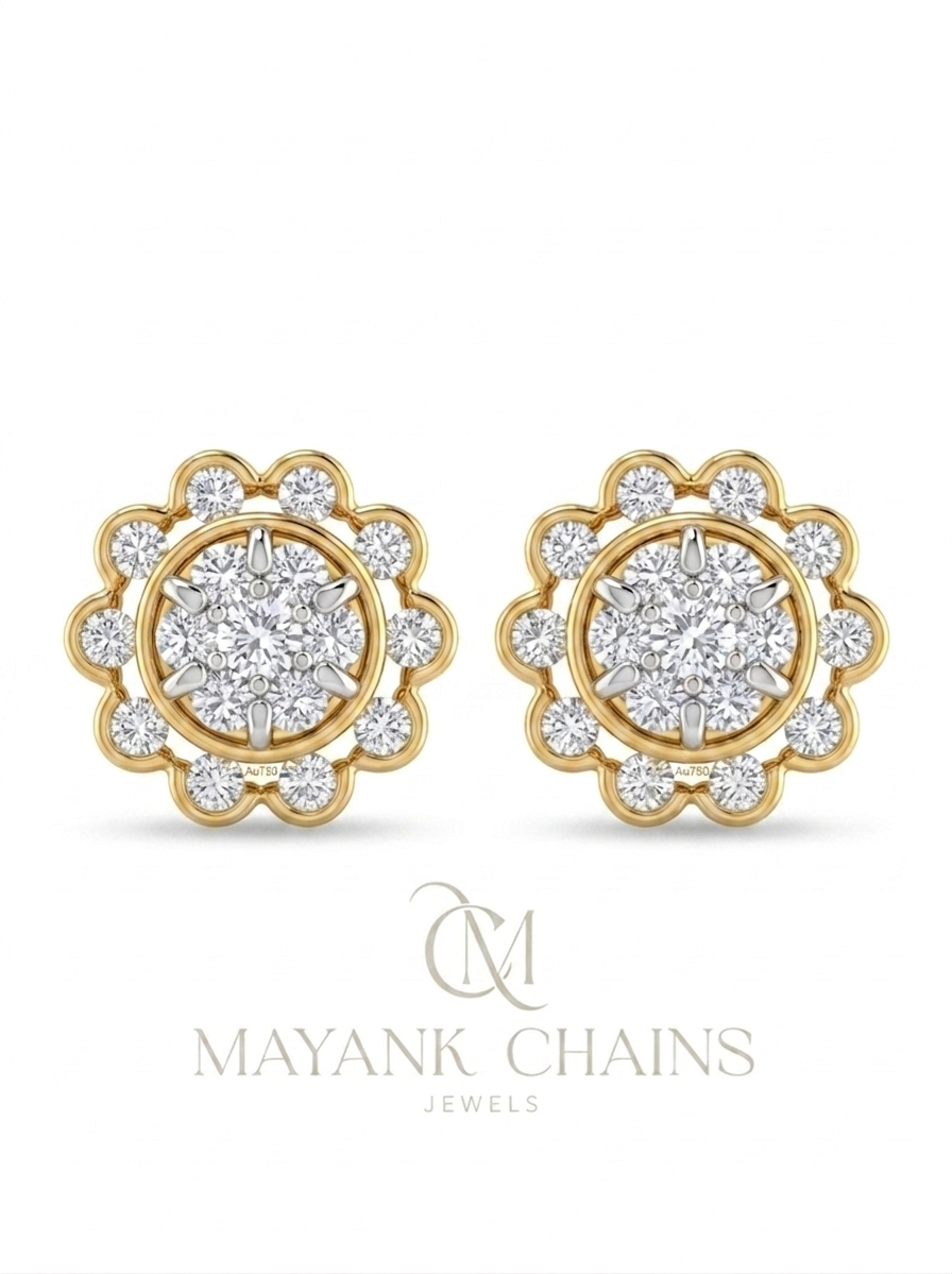 Diamond Earrings 14K585 Gold