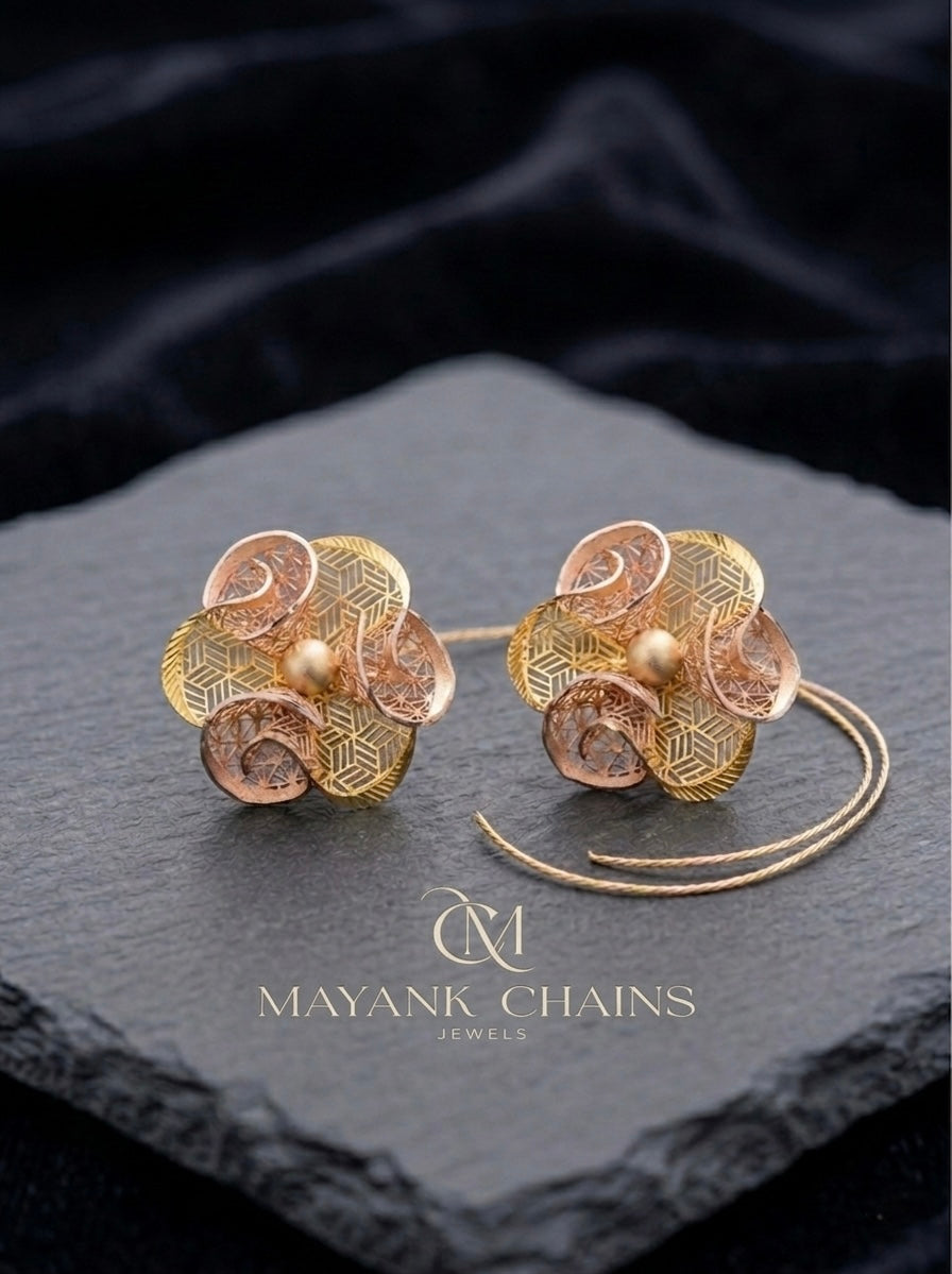 Gold Turkish Earrings 18K