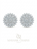 Diamond Cluster Earrings 14K585 Gold