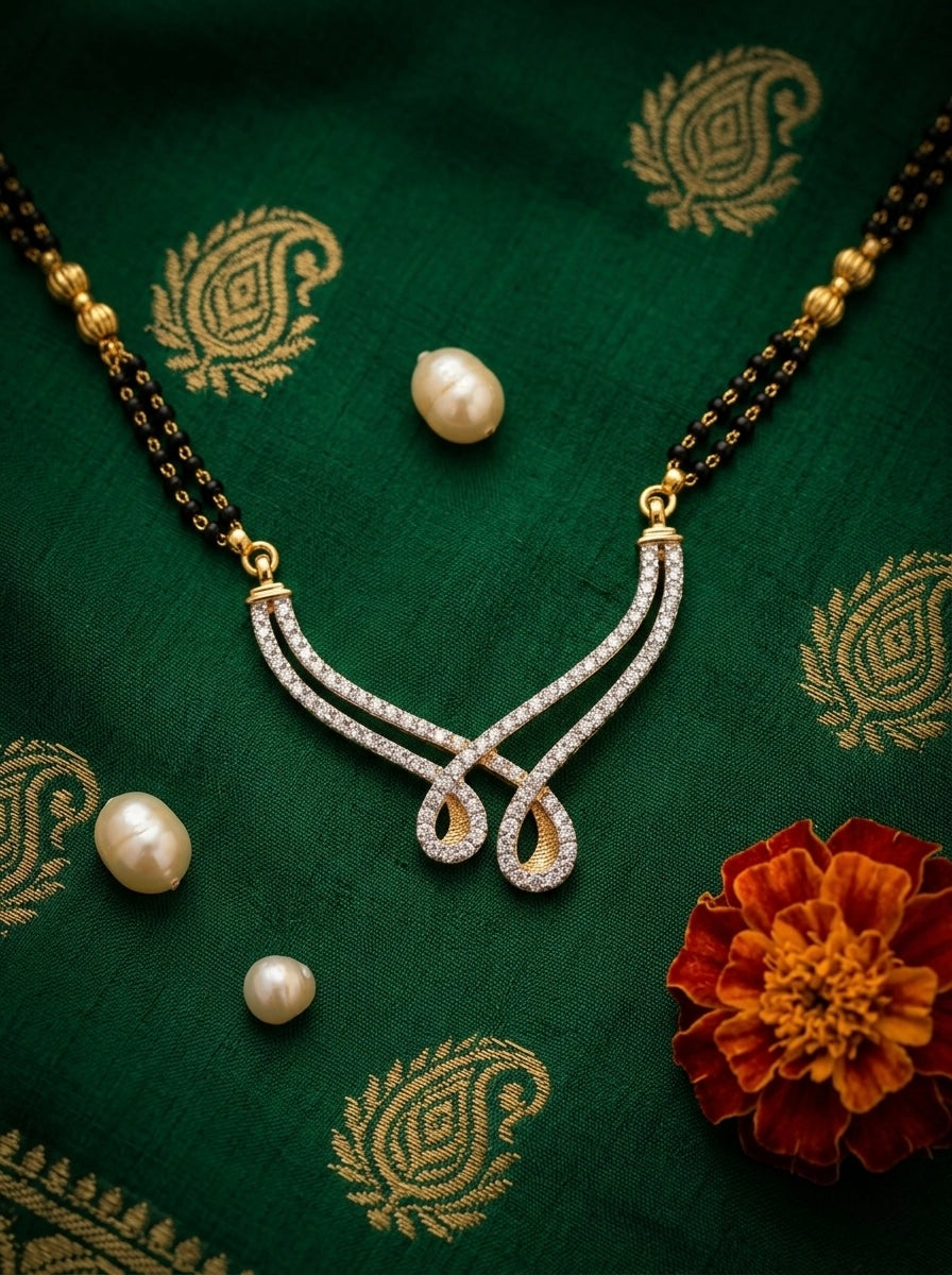Diamond Mangalsutra 14k