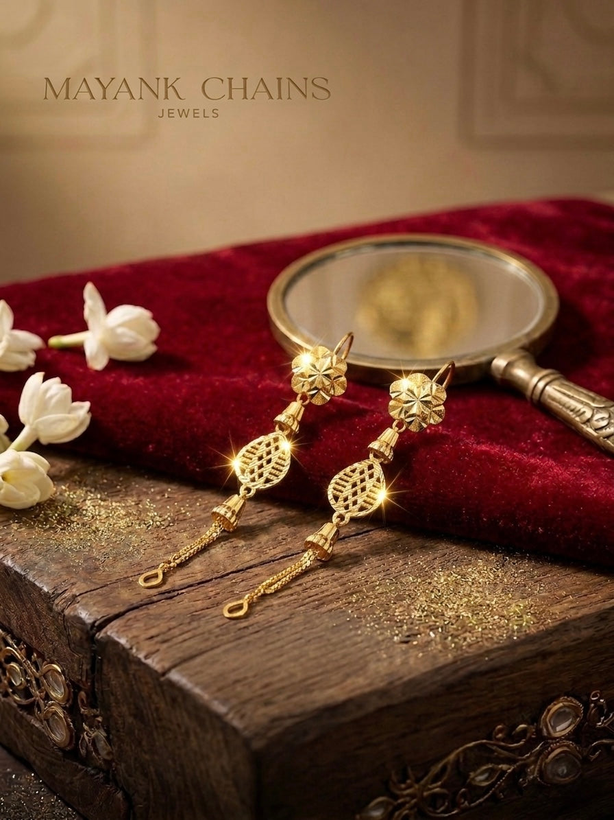 Gold Sui-Dhaga Earrings 20k