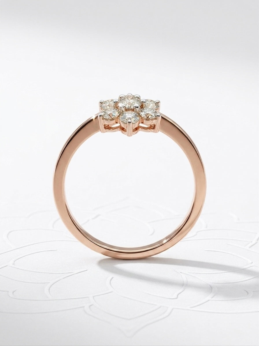 Rodegold Diamond Ring 14K585