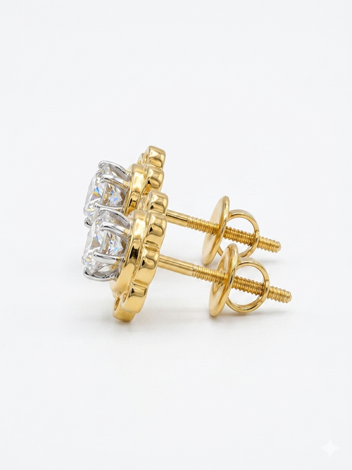 Diamond Earrings 14K585 Gold