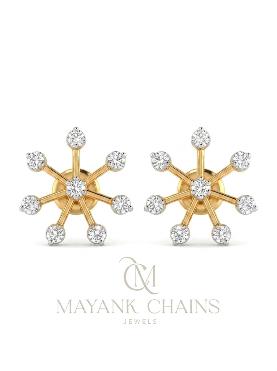 Diamond Earrings 14K585 Gold