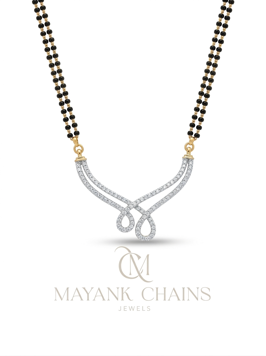 Diamond Mangalsutra 14k